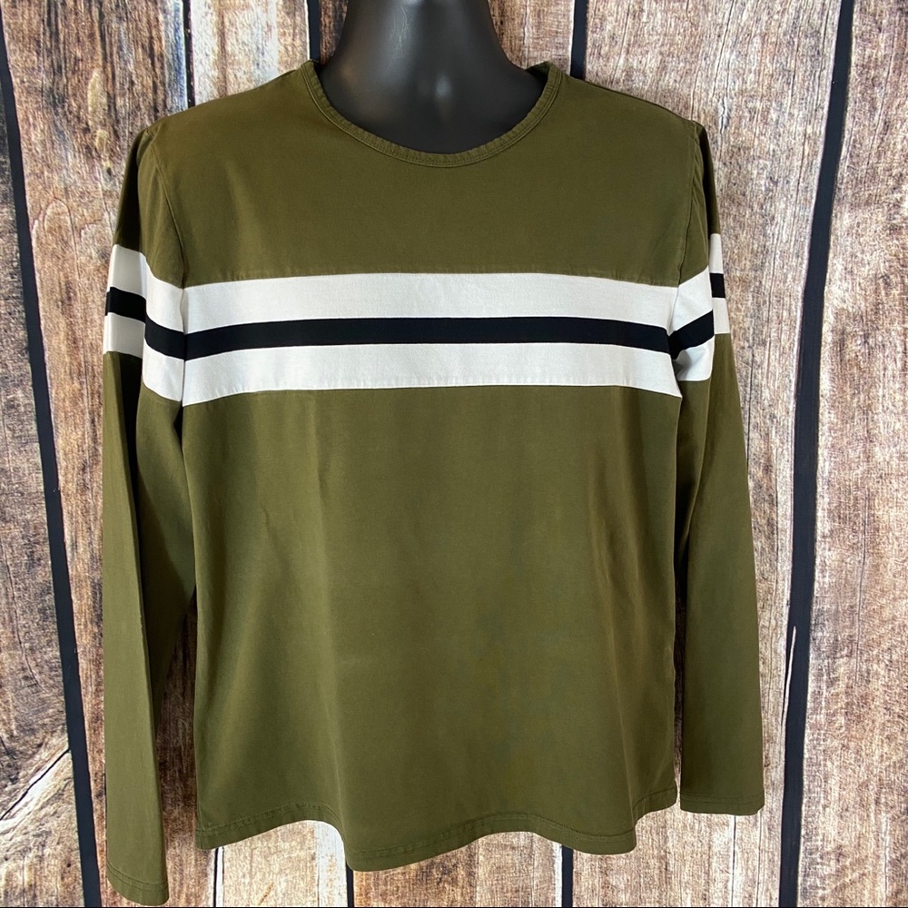 Men’s Round Neck Long Sleeve Polo Shirt L